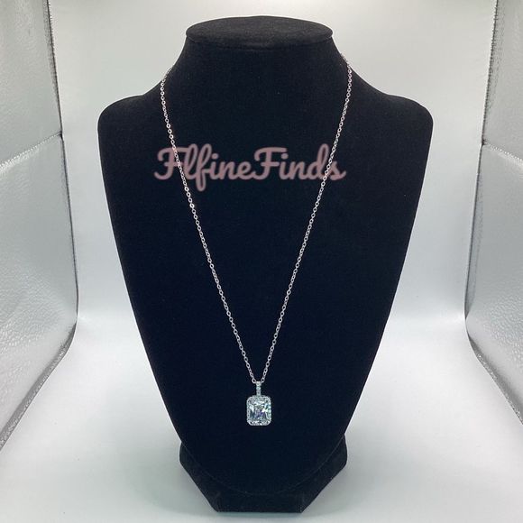 💎1.5 TWC Radiant Cut  CZ Diamond Pendant necklace💎 - Picture 5 of 16